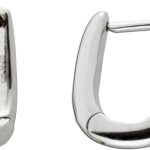 Ovale Creolen Silber925 Klappscharniermechanismus poliert rhodiniert