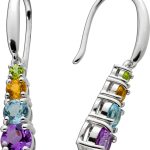 Amethyst Orhänger Silber 925 Citrin Peridot Blautopas Natur Edelsteine