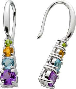 Amethyst Orhänger Silber 925 Citrin Peridot Blautopas Natur Edelsteine