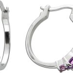 Amethyst Creolen Silber 925 lila Natur Edelsteine