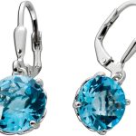 Blautopas Ohrhänger Silber 925 hellblaue Natur Edelsteine
