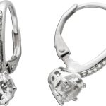 Ohrringe Silber 925 weiße Natur Topase Zirkonia