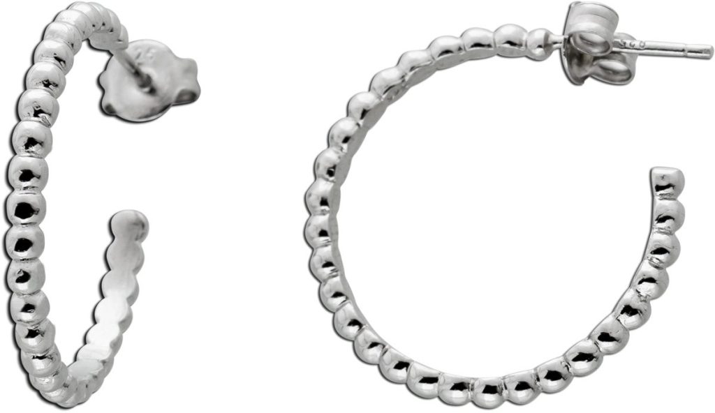 Ohrstecker Silber925 poliert rhodiniert Kugeloptik