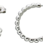 Ohrstecker Silber925 poliert rhodiniert Kugeloptik