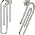 Paperlip Ohrstecker Silber925 rhodiniert poliert