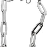 Paperclip Ohrstecker Silber 925 2 Zirkonia beweglich rhodiniert