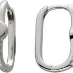 Creolen Silber 925 8 Zirkonia Krappengefasst rhodiniert poliert