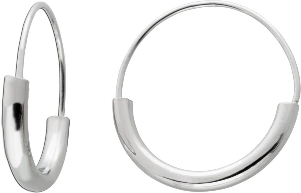 Flexible Ohrringe Silber 925 rhodiniert poliert