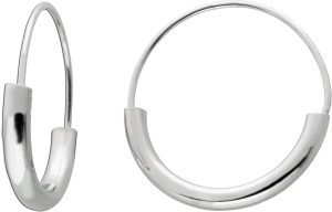 Flexible Ohrringe Silber 925 rhodiniert poliert