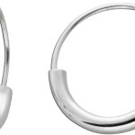 Creolen Silber925 21mm rhodiniert poliert flexibel