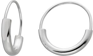 Creolen Silber925 21mm rhodiniert poliert flexibel