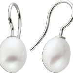 Perlen Ohrhänger Silber 925 Süßwasserzuchtperlen 8.5-9mm