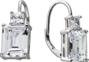 Ohrstecker Silber 925 rhodiniert weisse Zirkonia