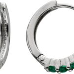 Creolen Silber 925 grüne Zirkonia