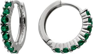 Creolen Silber 925 grüne Zirkonia
