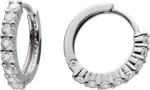 Creolen Silber 925 weiße Zirkonia