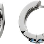 Creolen Silber 925 hellblaue Zirkonia