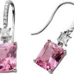 Ohrhänger Silber 925 pinke weisse Zirkonia