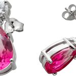 Ohrstecker Silber 925 pinke weisse Zirkonia