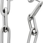 Paperclip Ohrstecker Silber 925 rhdodiniert