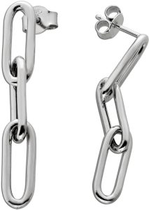 Paperclip Ohrstecker Silber 925 rhdodiniert