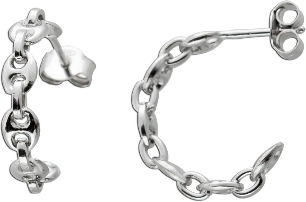 Ohrstecker Silber 925 rhodiniert Ketten Design