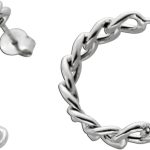 Halbrecolen Silber 925 rhodiniert Panzerketten Design