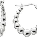 Kugel Creolen in Silber 925rhodiniert halbmassiv