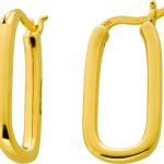 Creolen Ohrringe Hoops Oval Silber 925 1 Micron vergoldet