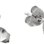 Rosen Ohrstecker Silber 925 blaue Zirkonia Steine
