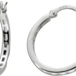 Creolen Hoops Silber 925 klare Zirkonia