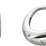 Creolen Sterling Silber 925 Klapp Scharnier Weißgoldlook