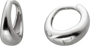 Creolen Sterling Silber 925 Klapp Scharnier Weißgoldlook