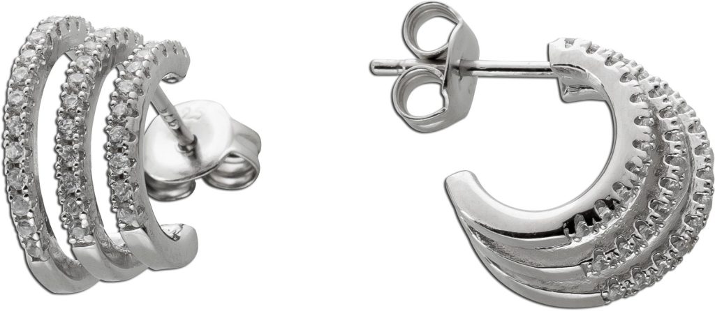 Ohrstecker Sterling Silber 925 weiße Zirkonia