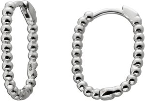 Kugeldesign Ohrringe Creolen Sterling Silber 925