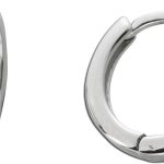 Creolen Sterling Silber 925 6 weiße Zirkonia