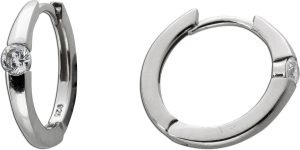 Creolen Sterling Silber 925 weiße Zirkonia