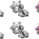 Ohrstecker Set 3 teilig Silber 925 bunte Zirkonia