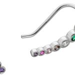 Ohrhänger Silber 925 bunte Zirkonia Steine Edelsteinlook