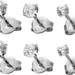 Ohrstecker Set Silber 925 weiße Zikronia Steine Brillantlook