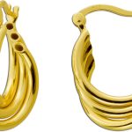 Creolen Silber 925 Gelbgold vergoldet Klapp Scharnier