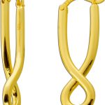 Infinity Endless Ohrrringe Creolen Silber 925 Gelbgold vergoldet