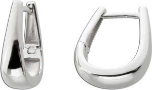 Creolen Hoops Klapp Scharnier Ohrringe Silber 925 rhodiniert