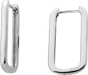 Creolen Hoops Ohrringe Silber 925 rhodiniert Klapp Scharnier