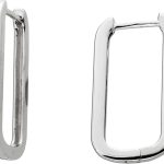 Creolen Hoops Ohrringe Silber 925 rhodiniert Klapp Scharnier