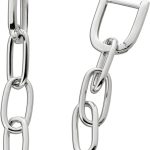 Creolen Ohrringe Paperclip Design Silber 925 rhodiniert
