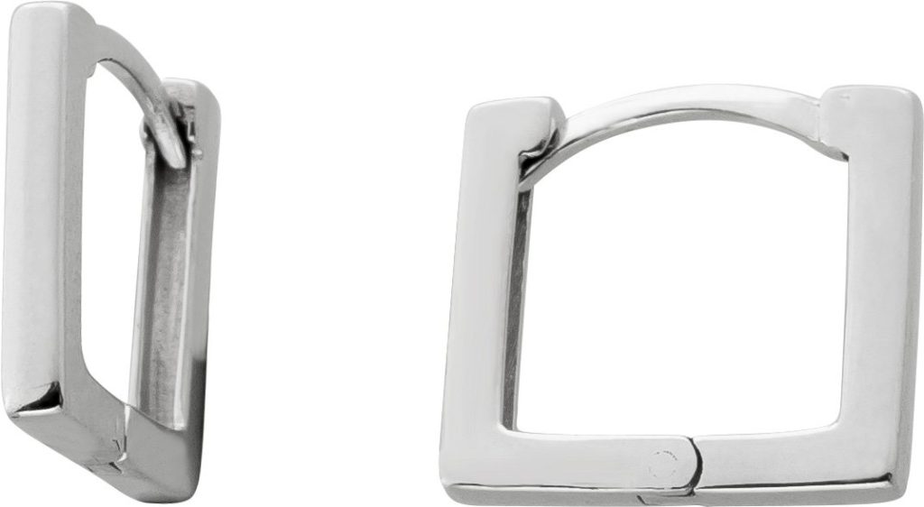 Creolen Ohrringe Silber 925 rhodiniert Klapp Scharnier