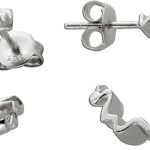 Ohrstecker Halbcreolen Silber 925 rhodiniert