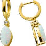 Topas Creolen Silber vergoldet Lab Grown Opale 4ct