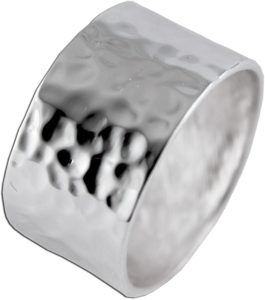 Damenring Sterling Silber 925 Hammerschlag Optik